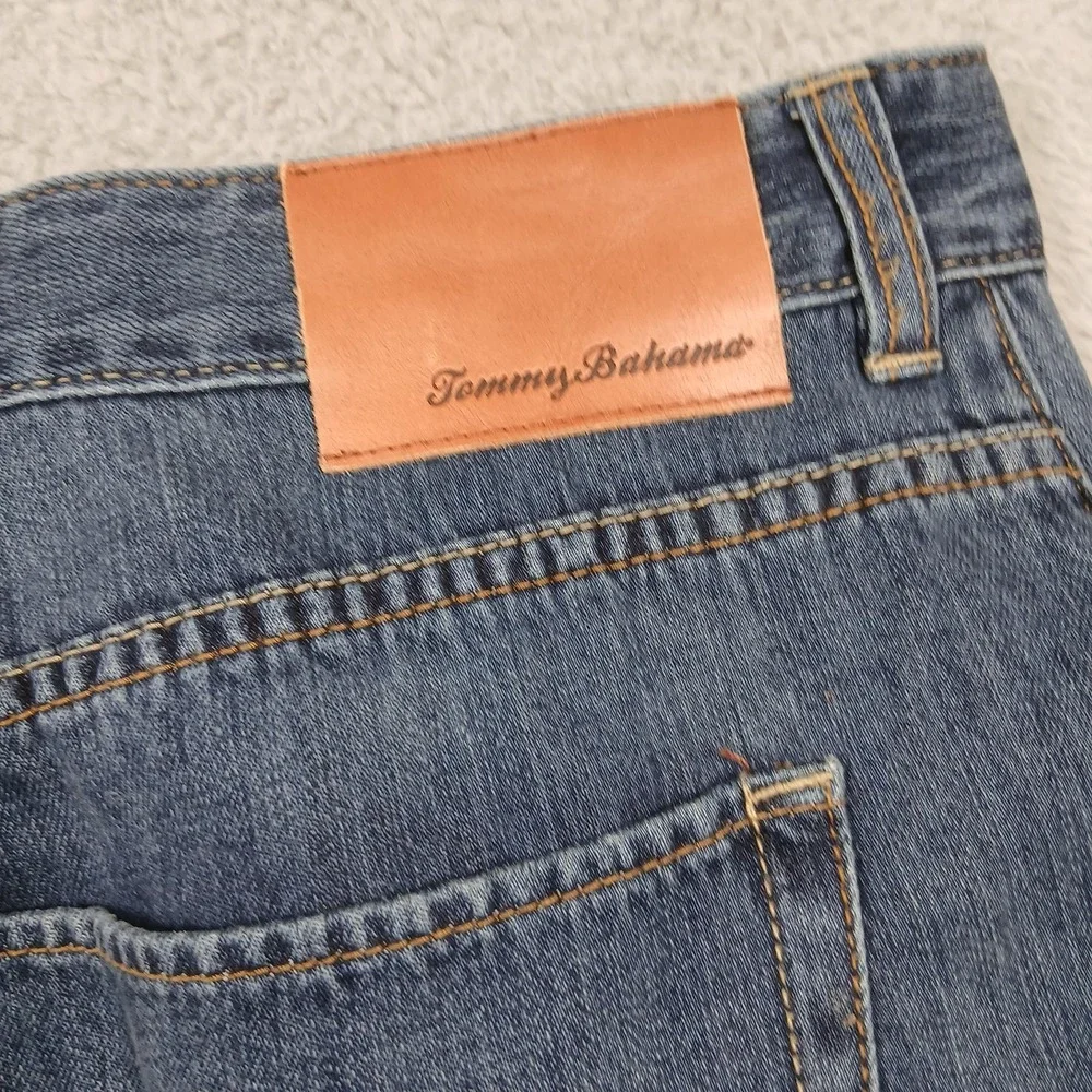 Tommy Bahama Jeans Mens 40x31 Blue Classic Fit Denim‎ Lyocell Blend Straight